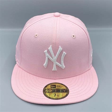 pink yankees fitted hat.